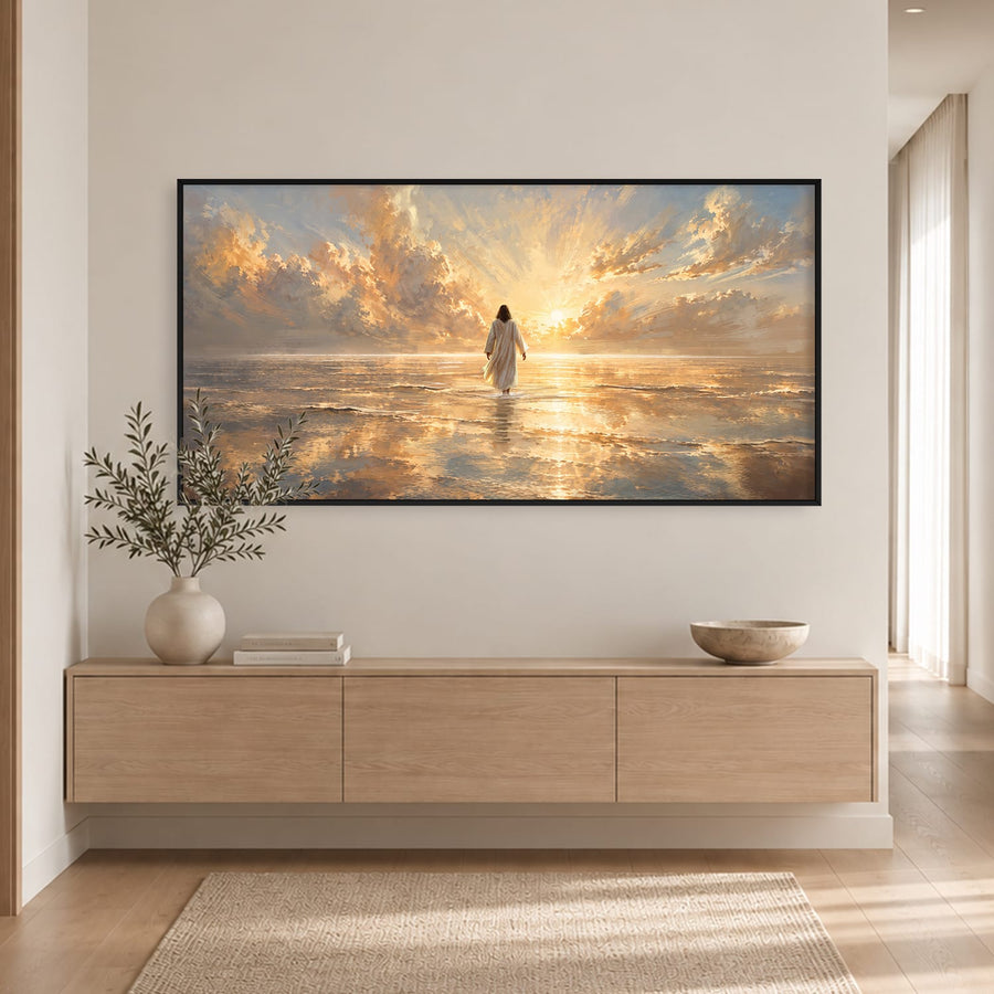 Into the Father’s Light Canvas Art Clock Canvas