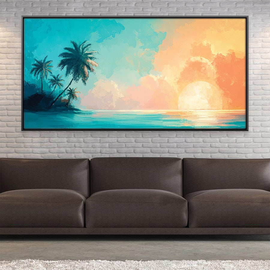 Island Bliss Canvas Art Clock Canvas