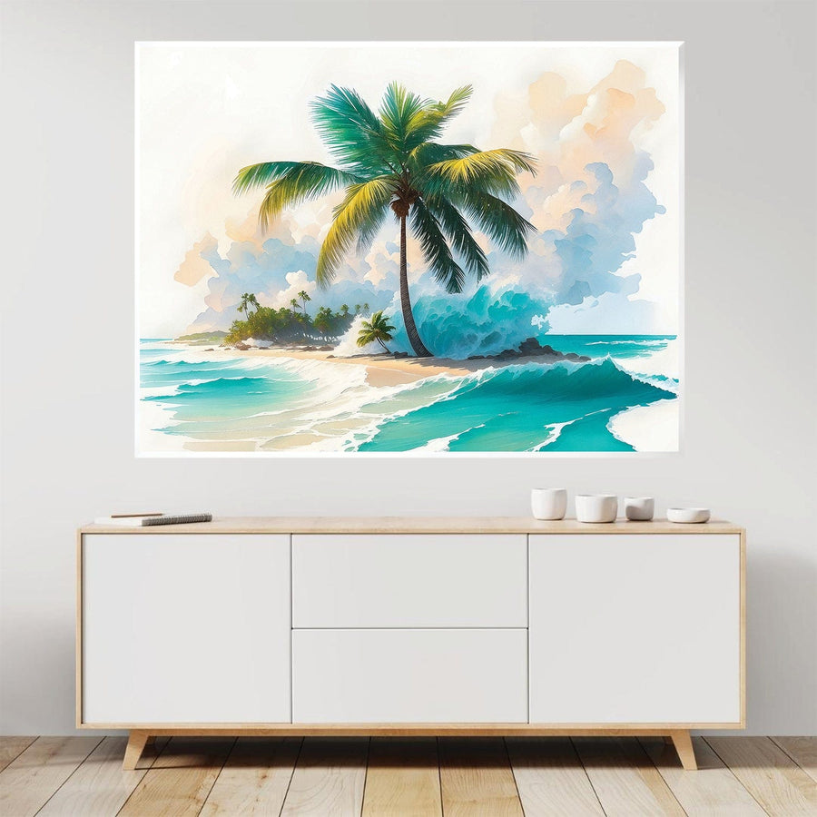 Island Esq Canvas Art Clock Canvas
