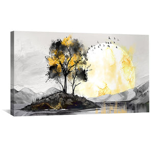 Island Light Canvas Art Clock Canvas