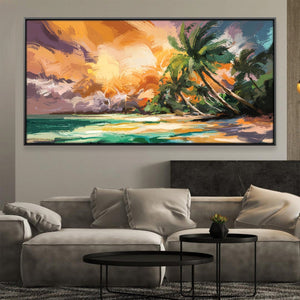 Island Reverie Canvas Art 20 x 10in / Canvas Clock Canvas