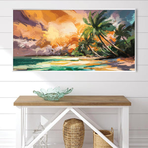 Island Reverie Canvas Art Clock Canvas