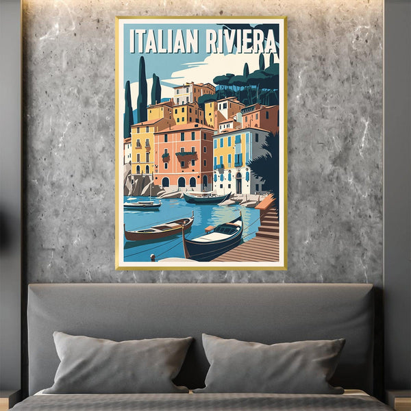 Italian Riviera Canvas Art Clock Canvas