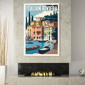 Italian Riviera Canvas Art Clock Canvas
