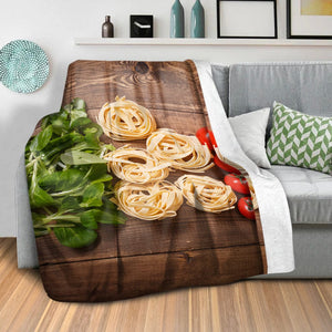Italy Cuisine Blanket Blanket Clock Canvas