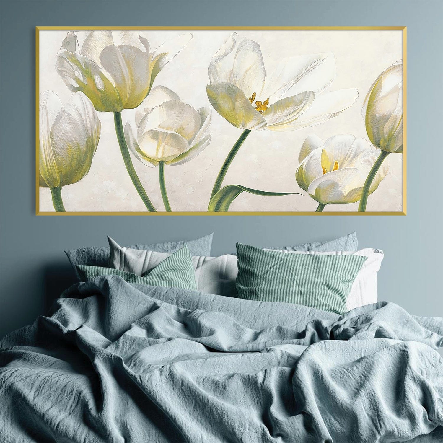 Ivory Garden Canvas Art Clock Canvas