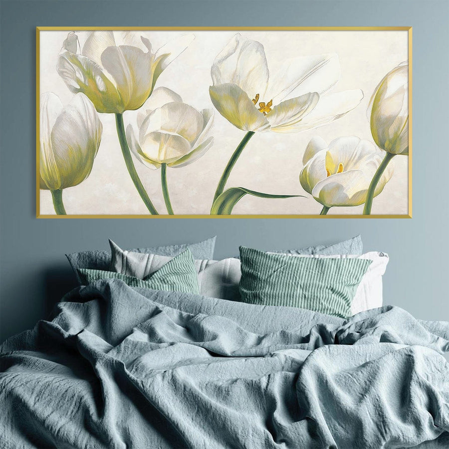 Ivory Garden Canvas Art Clock Canvas