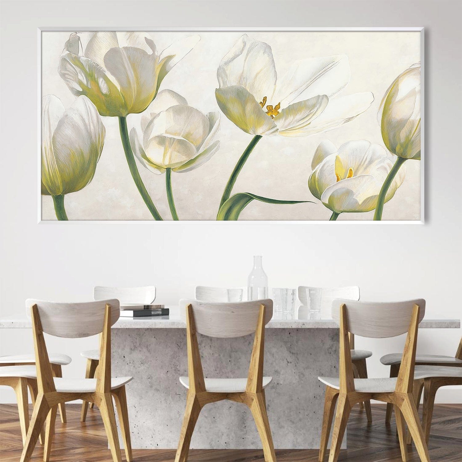 Ivory Garden Canvas Art Clock Canvas