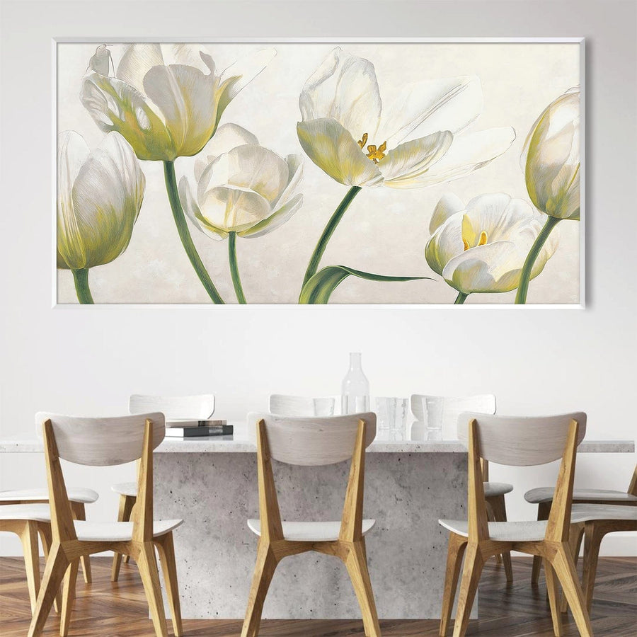 Ivory Garden Canvas Art Clock Canvas