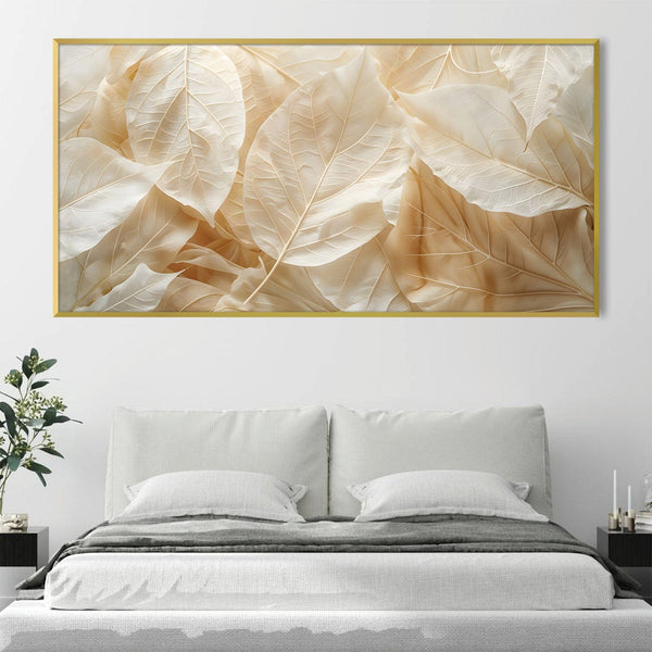 Ivory Petals Canvas Art Clock Canvas