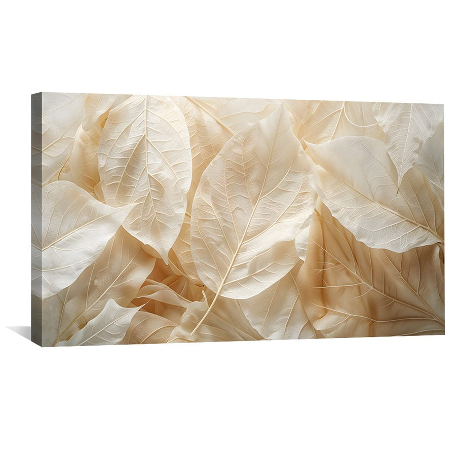 Ivory Petals Canvas Art Clock Canvas