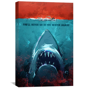 Jaws Redux Canvas Art Clock Canvas