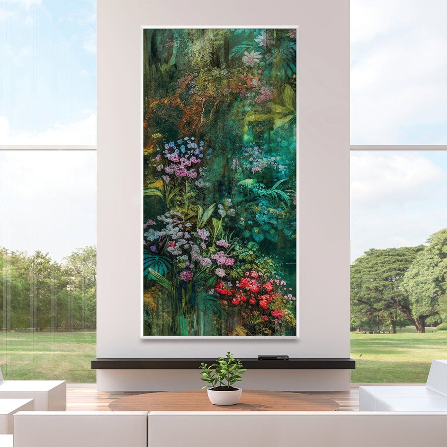 Jungle Flowers Canvas Art Clock Canvas