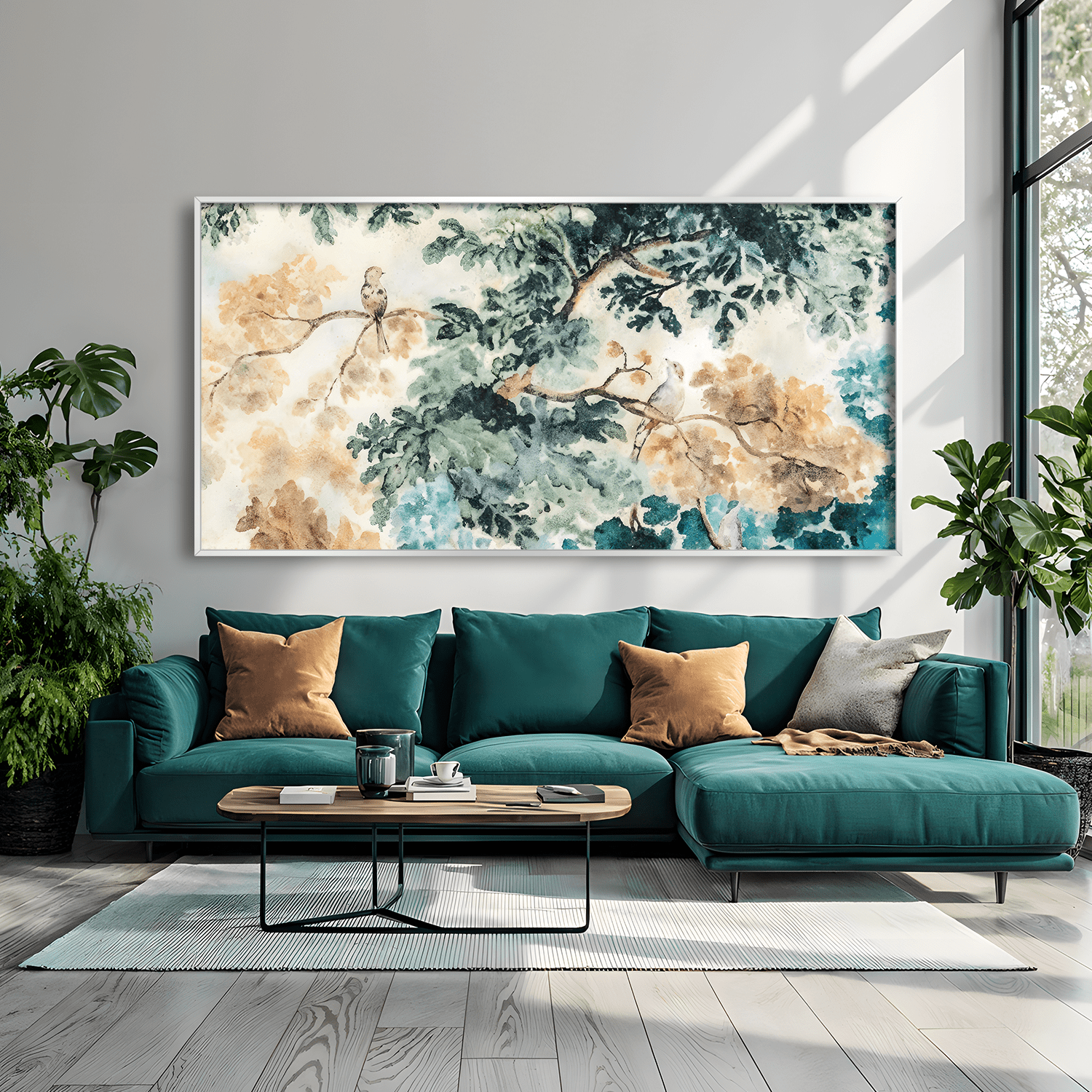 Jungle Mosaic Canvas Art Clock Canvas