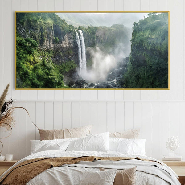 Jungle Waterfalls Canvas Art Clock Canvas