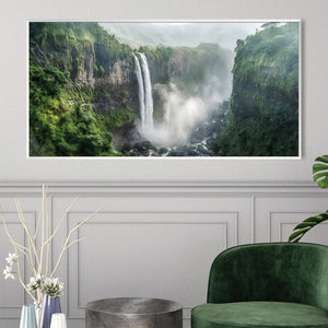 Jungle Waterfalls Canvas Art Clock Canvas