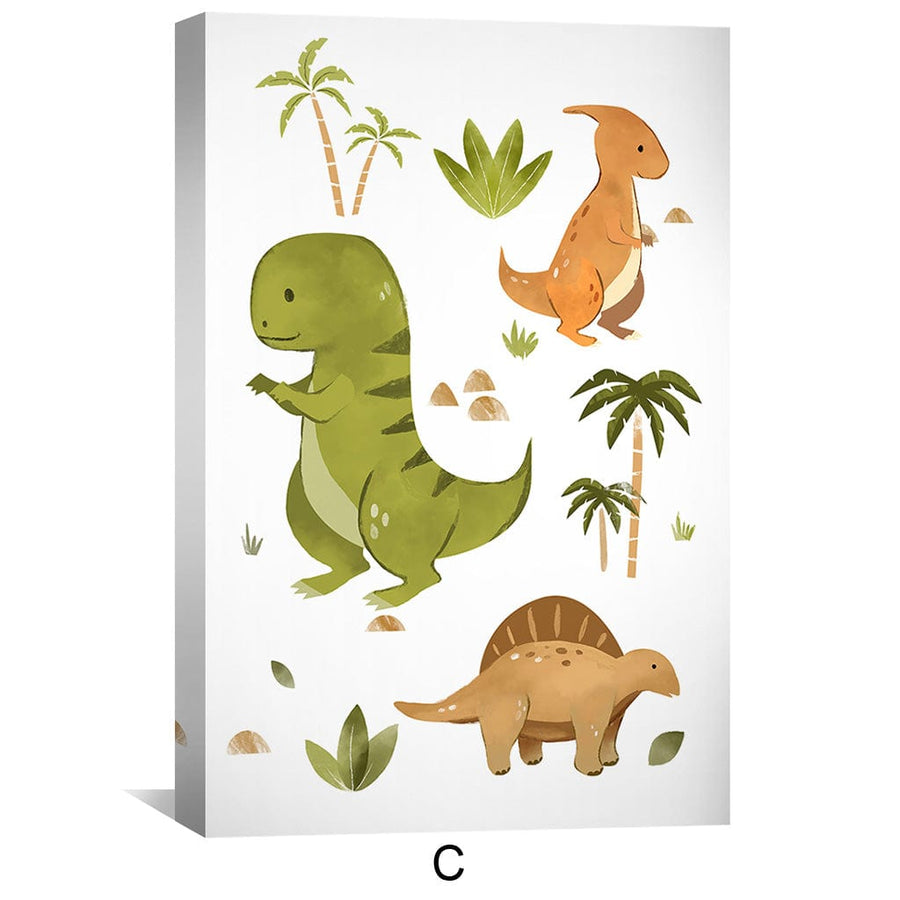 Jurassic Joy Canvas Art C / 12 x 18in / Canvas Clock Canvas