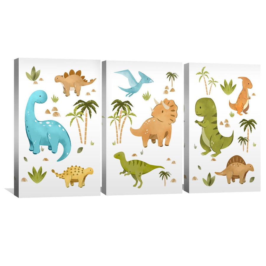 Jurassic Joy Canvas Art Clock Canvas