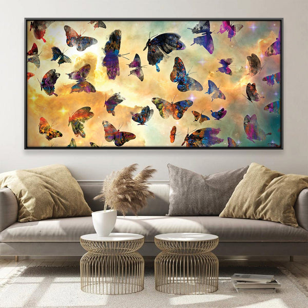 Kaleidoscope Flight Canvas Art Clock Canvas