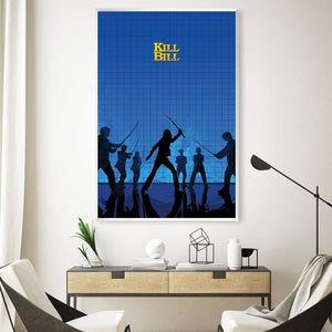 Kill Bill Blue Canvas Art Clock Canvas