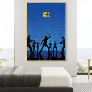 Kill Bill Blue Canvas Art Clock Canvas