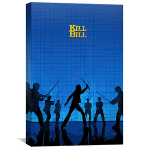 Kill Bill Blue Canvas Art Clock Canvas