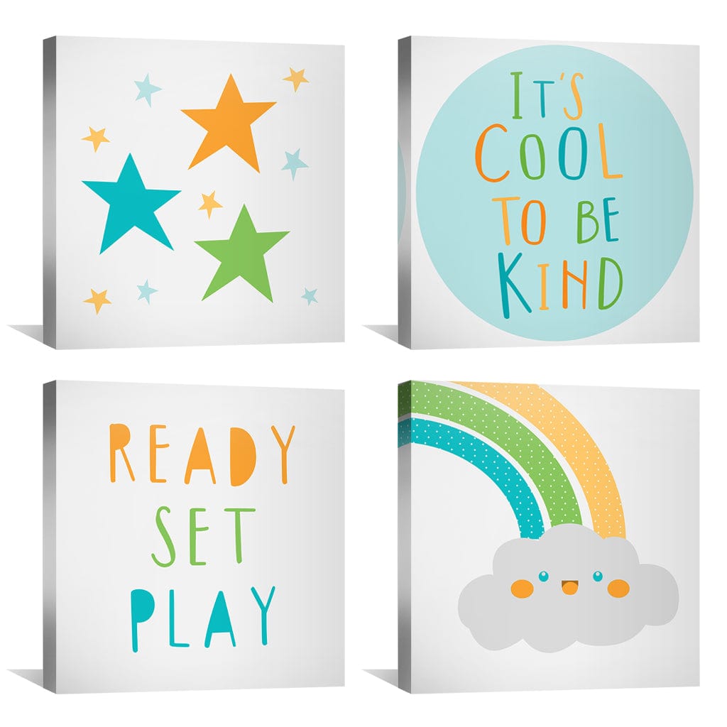 Kindness and Playful Skies Canvas Art Clock Canvas