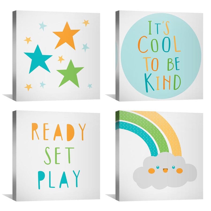Kindness and Playful Skies Canvas Art Clock Canvas