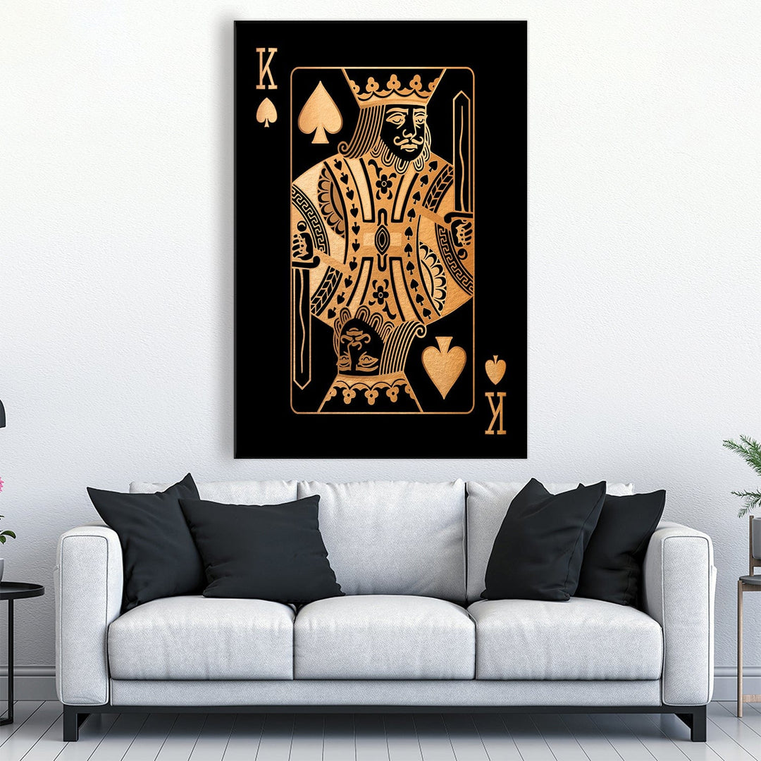 King Of Spades Gold Easy Build Frame – ClockCanvas