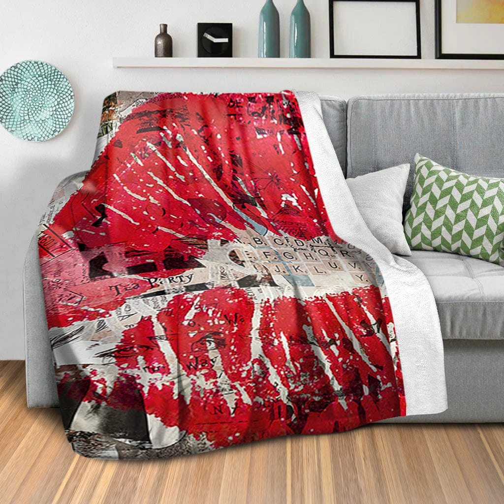 Kiss Collage Blanket Blanket Clock Canvas