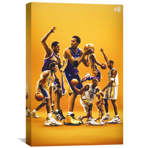 Kobe 8 Canvas Art Clock Canvas