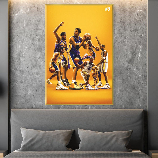 Kobe 8 Canvas Art Clock Canvas