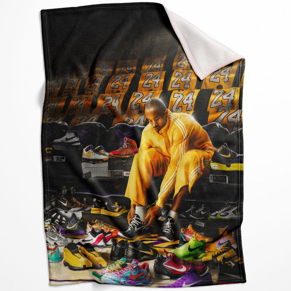 Kobe Shoes Blanket Blanket 75 x 100cm Clock Canvas