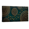 Koi Circles in Emerald Canvas Art Clock Canvas
