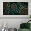 Koi Circles in Emerald Canvas Art Clock Canvas