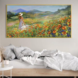 Lady of the Meadow Canvas Art Clock Canvas