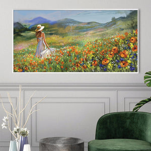 Lady of the Meadow Canvas Art Clock Canvas