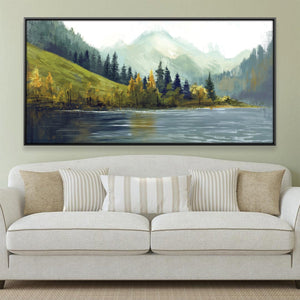 Lakes and Slopes Canvas Art 20 x 10in / Canvas Clock Canvas