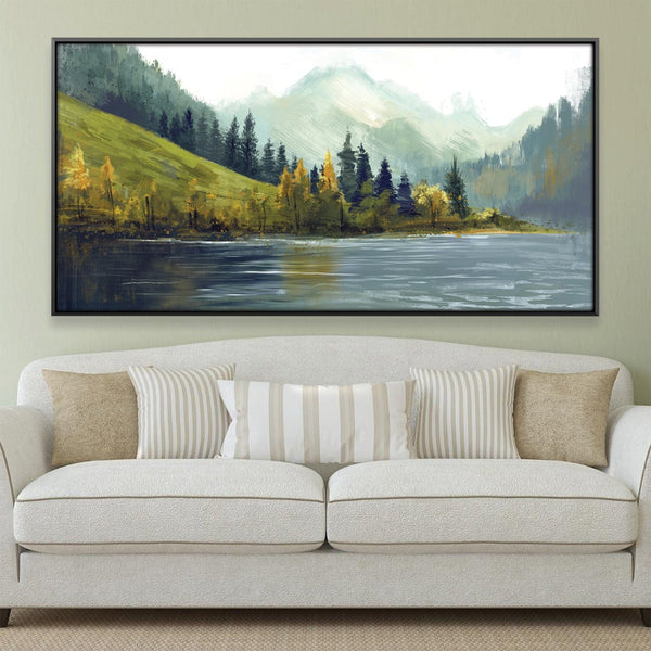 Lakes and Slopes Canvas Art 20 x 10in / Canvas Clock Canvas