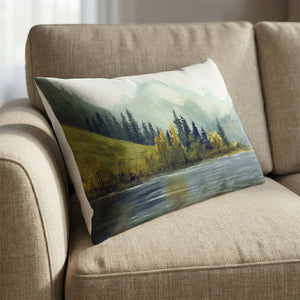 Lakes and Slopes Cushion Cushion 13 x 19in Clock Canvas