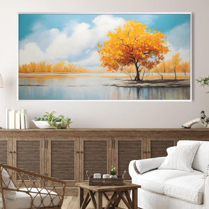 Lakeside Orange Tree Canvas Art Clock Canvas