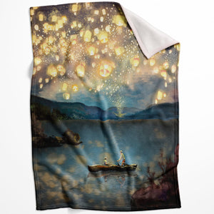Lantern Lake Blanket Blanket 75 x 100cm Clock Canvas