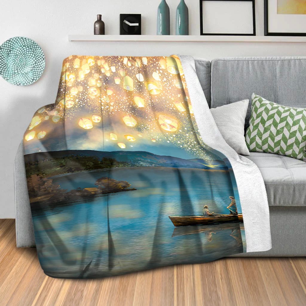 Lantern Views Blanket Blanket Clock Canvas
