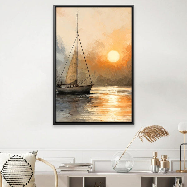 Last Light Voyage Canvas Art 12 x 18in / Canvas Clock Canvas