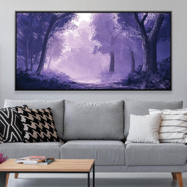 Lavender Dreamscape Canvas Art 20 x 10in / Canvas Clock Canvas