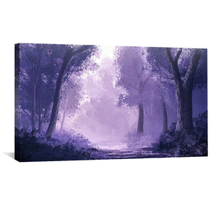 Lavender Dreamscape Canvas Art Clock Canvas