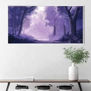 Lavender Dreamscape Canvas Art Clock Canvas