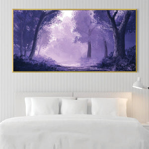 Lavender Dreamscape Canvas Art Clock Canvas