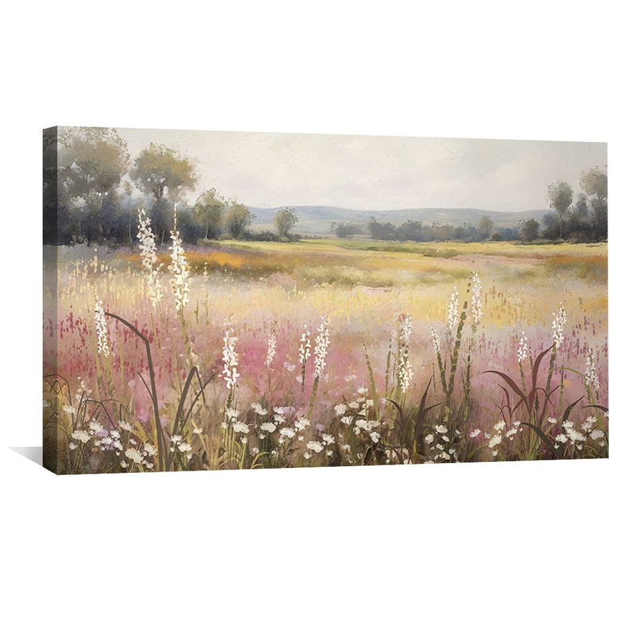 Lavender Hill Rise Canvas Art Clock Canvas