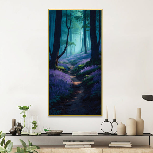 Lavender Mist Trail Canvas Art Clock Canvas